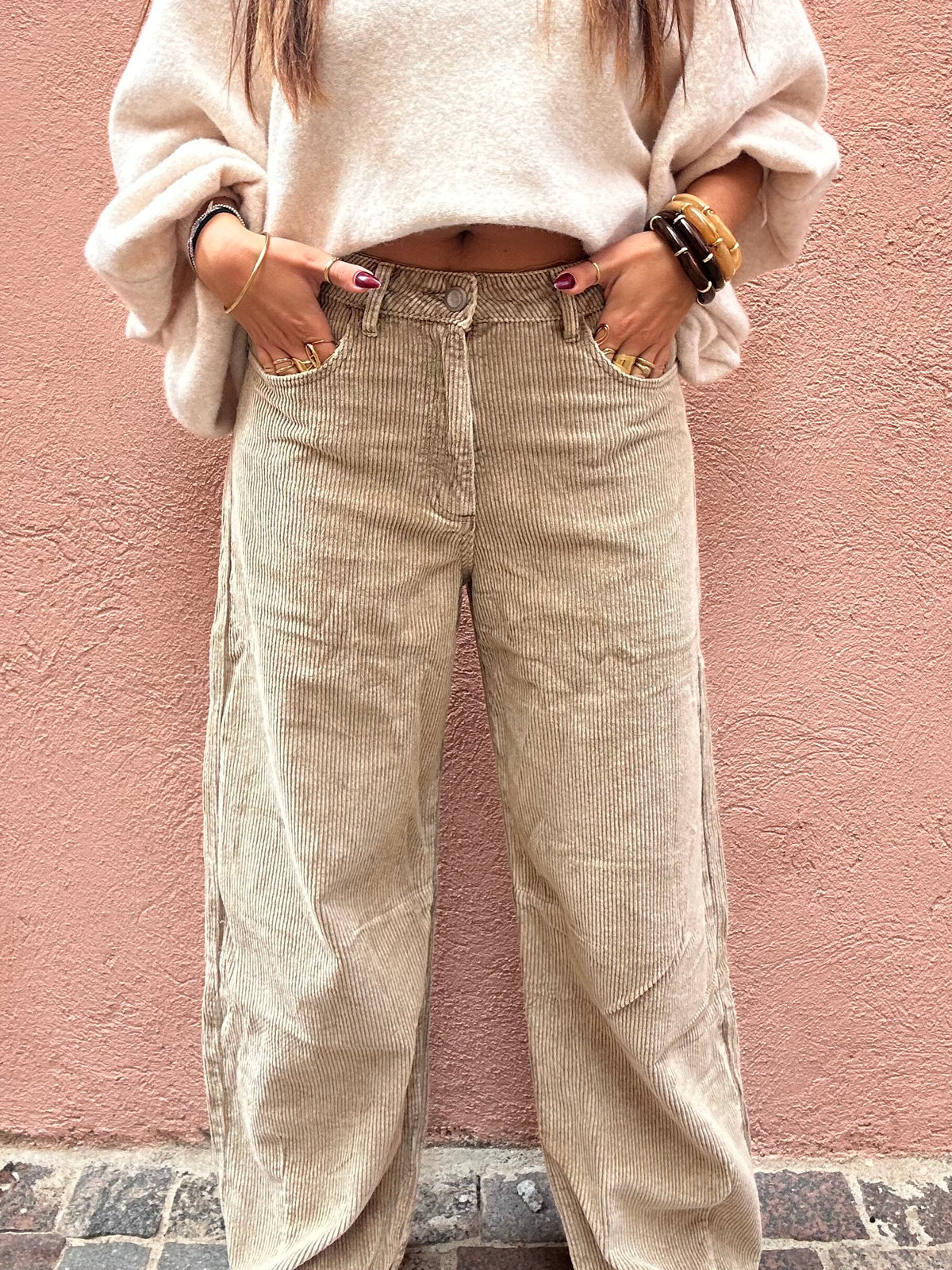 Pantalon velours côtelé